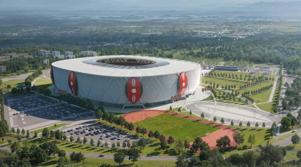 An artistic impression of the Raila Odinga International Stadium in Nairobi Kenya