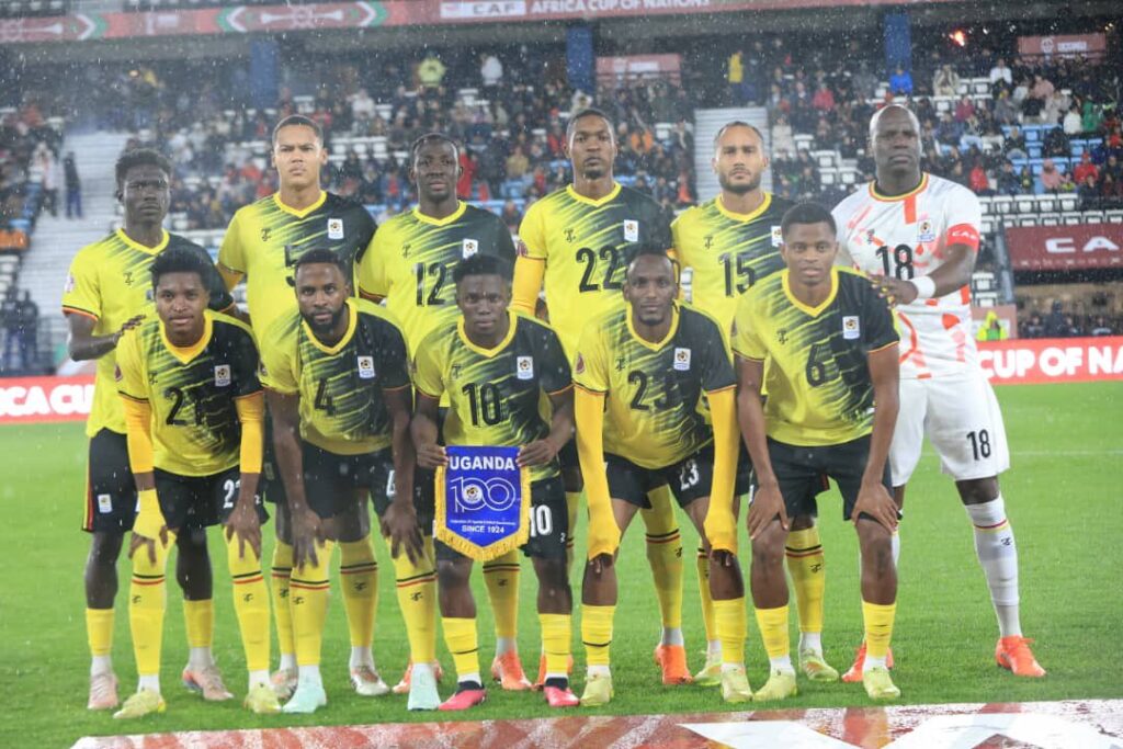 Uganda Cranes team photo before facing Nigeria at the 2025 Africa Cup of Nations in Morocco