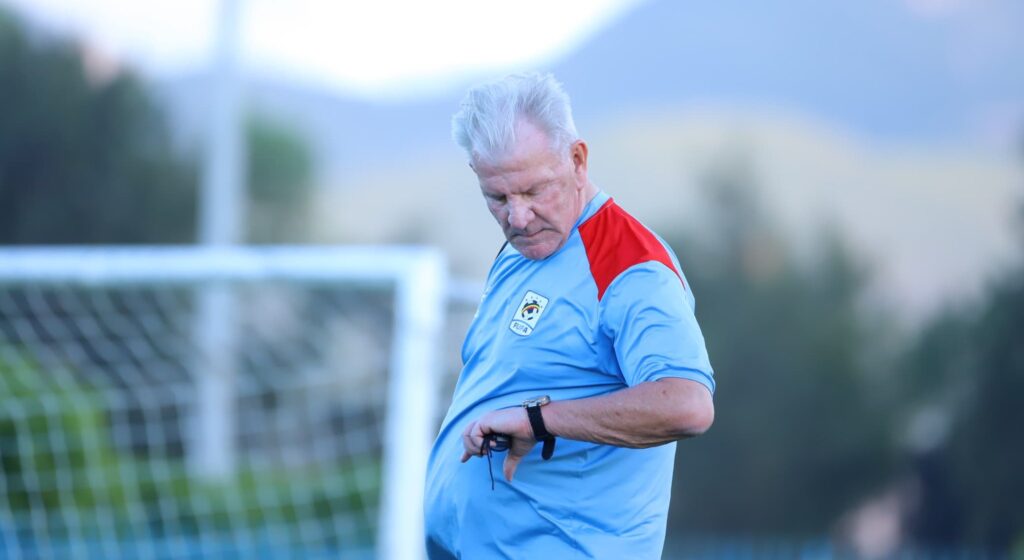 Uganda Cranes head coach Paul Put during training ahead of the AFCON 2027 qualifier against Tunisia