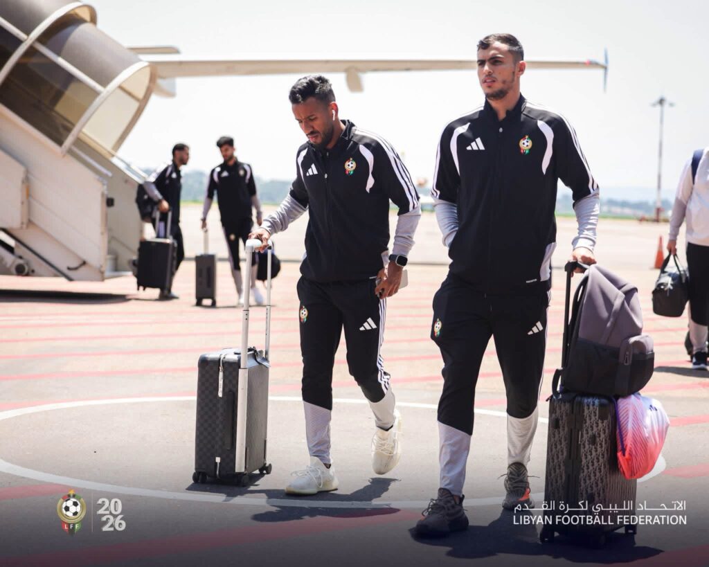 Libya national football team players arrive at Entebbe International Airport ahead of their 2027 Africa Cup of Nations qualifier against Uganda Cranes in Hoima.