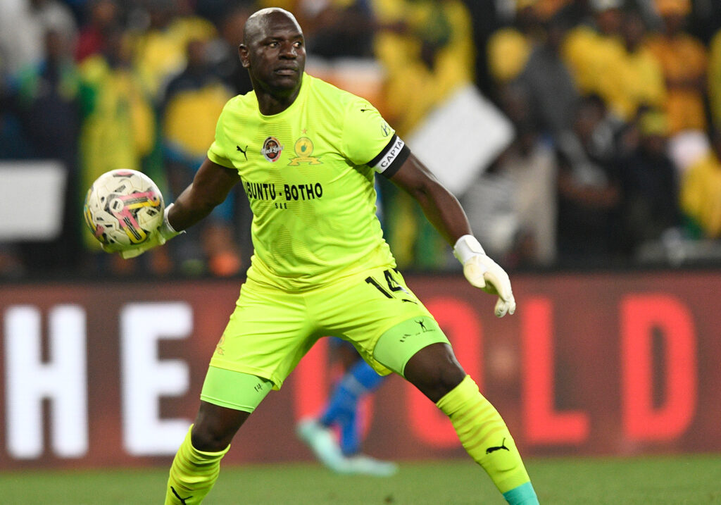 Denis Onyango in action for Mamelodi Sundowns ahead of their FIFA Intercontinental Cup clash with Al Ahli.