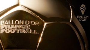 Ballon d’Or 2026 official logo representing ten African footballers nominated across four award categories in London