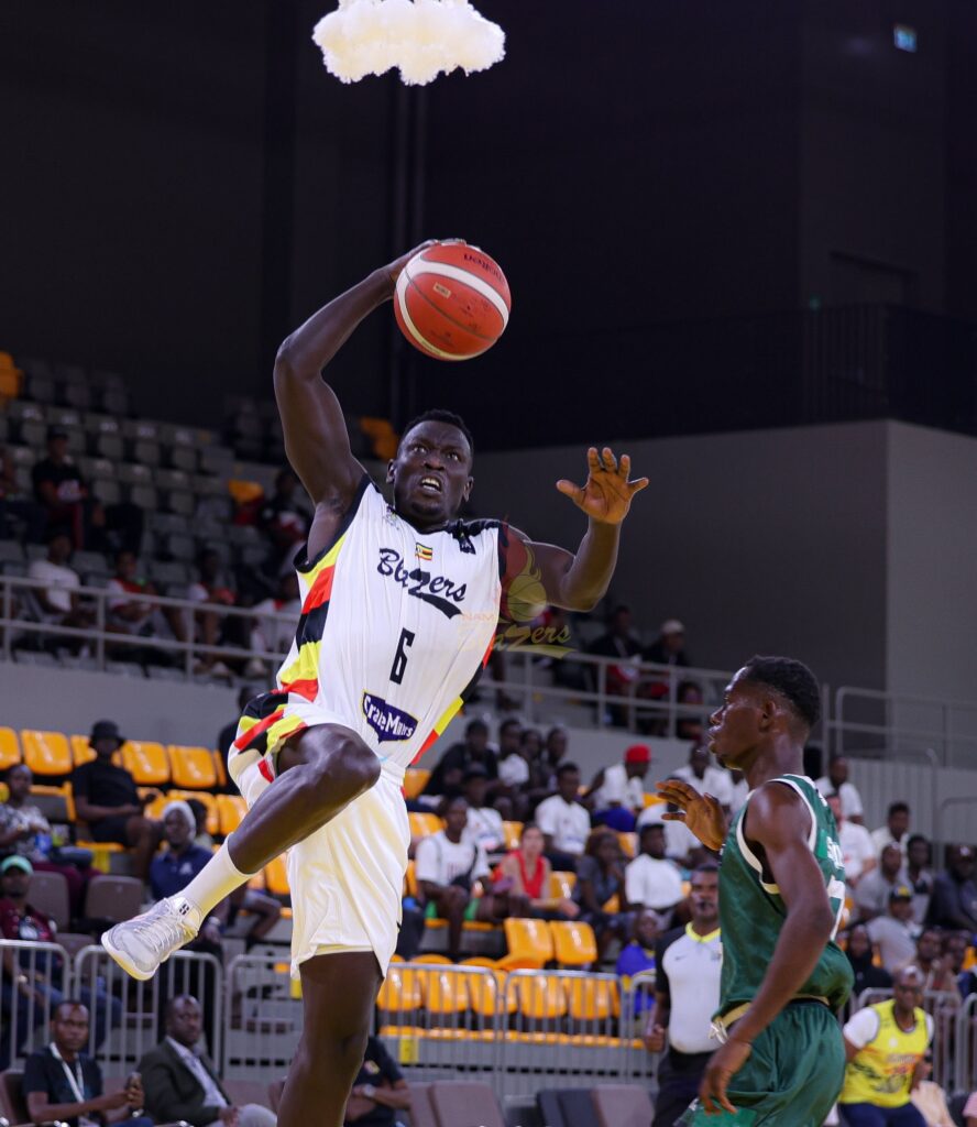 Namuwongo Blazers’ Peter Obleng during the Road to BAL 2027 qualifiers at Hoima City Arena