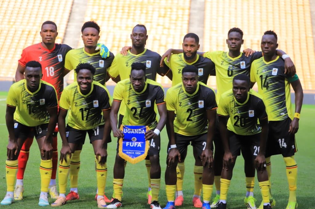 Uganda Cranes players during their international friendly against DR Congo in Johannesburg