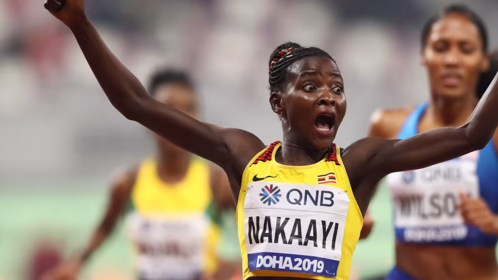 Ugandan middle-distance runner Halimah Nakaayi.